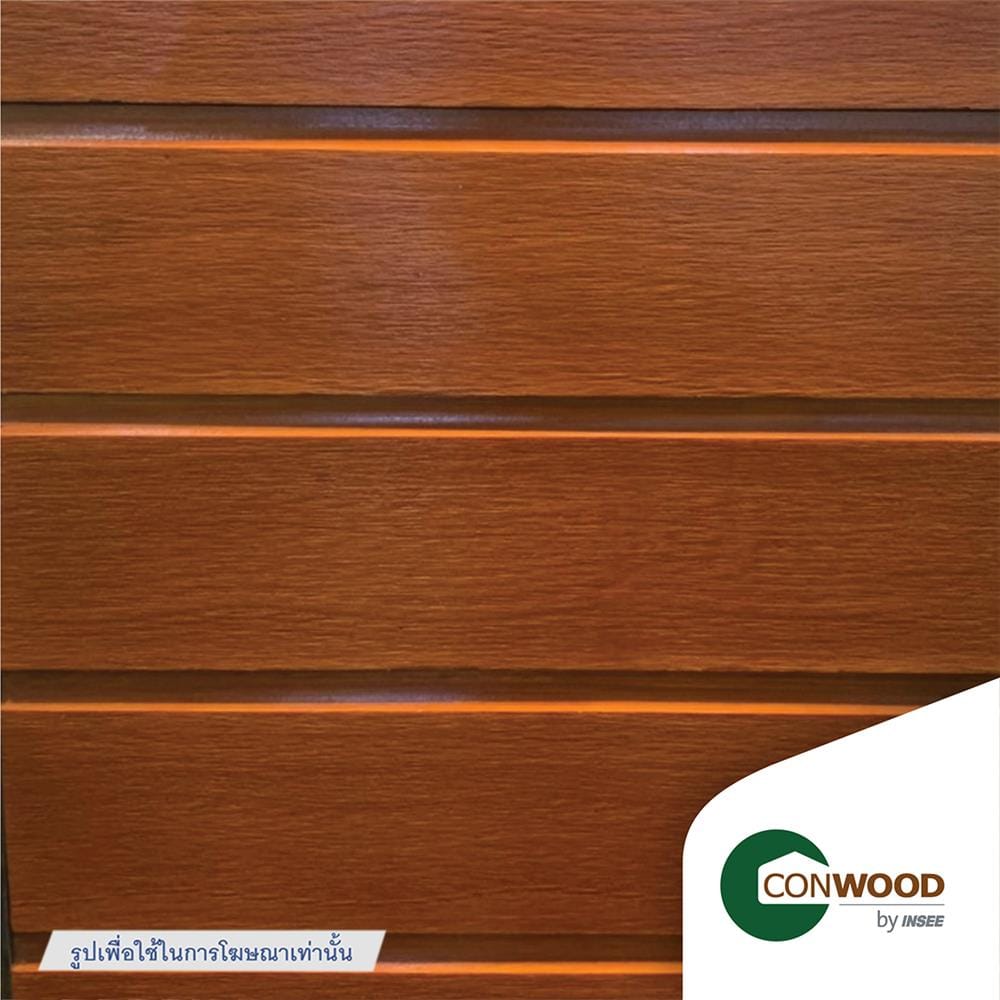ไม้ผนังบังใบ CONWOOD ลายเสี้ยน หน้า 6 นิ้ว 1.1X15X305 ซม. สีขาวงาช้าง