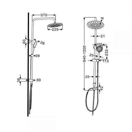 ฝักบัว RAIN SHOWER RASLAND RA F611-91919_1