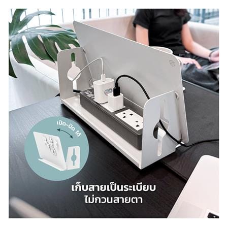 ที่จัดระเบียบโต๊ะทำงาน SPACEMAKER A4-003-W สีขาว_2
