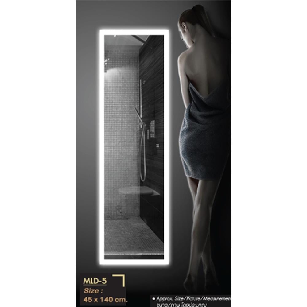 กระจกเงาตกแต่ง LED WSP MLD-5 45x140 ซม. สีเงิน