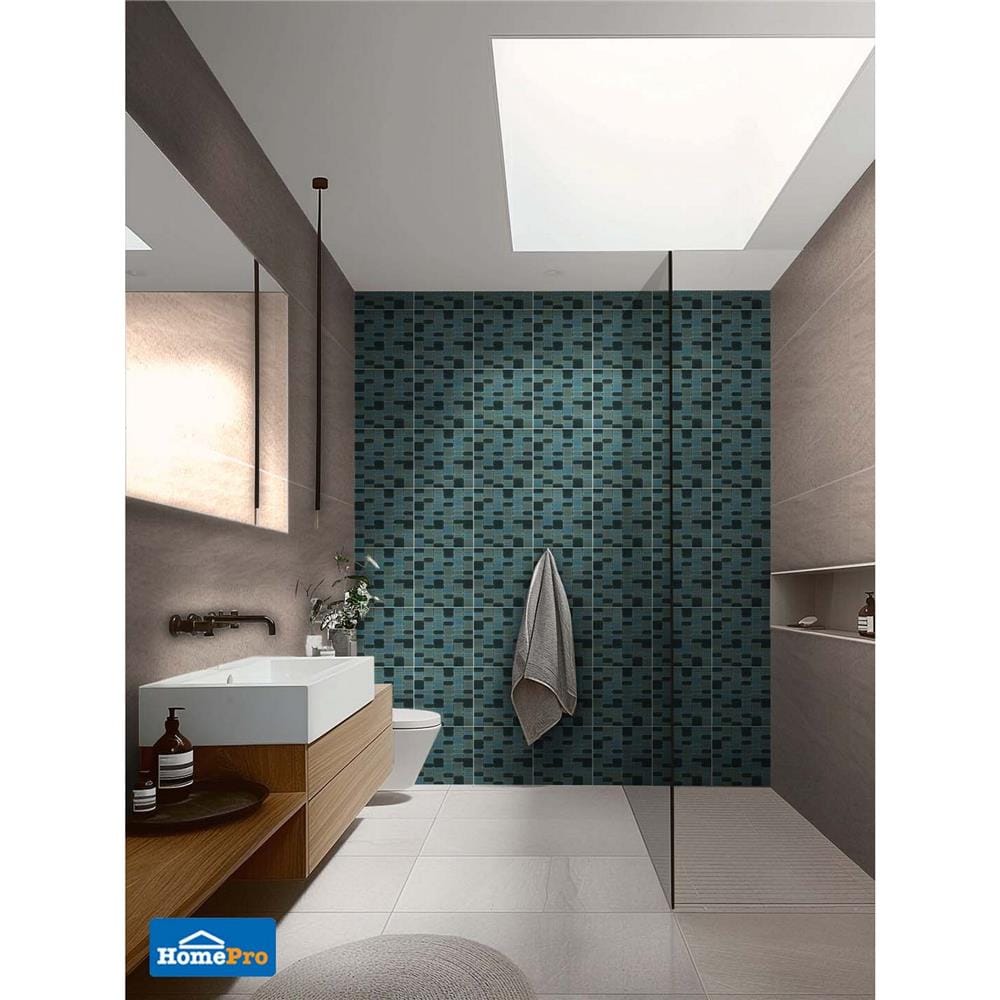 โมเสคแก้ว 30x30 ซม. DURAGRES สโมคกี้ เทา