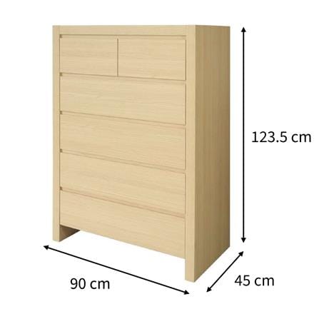 ตู้ลิ้นชัก 6 ลิ้นชัก FURDINI TUSCANI 90 ซม. สี NT OAK_7