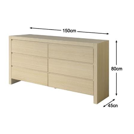 ตู้ลิ้นชัก 6 ลิ้นชัก FURDINI TUSCANI 150 ซม. สี NT OAK_6