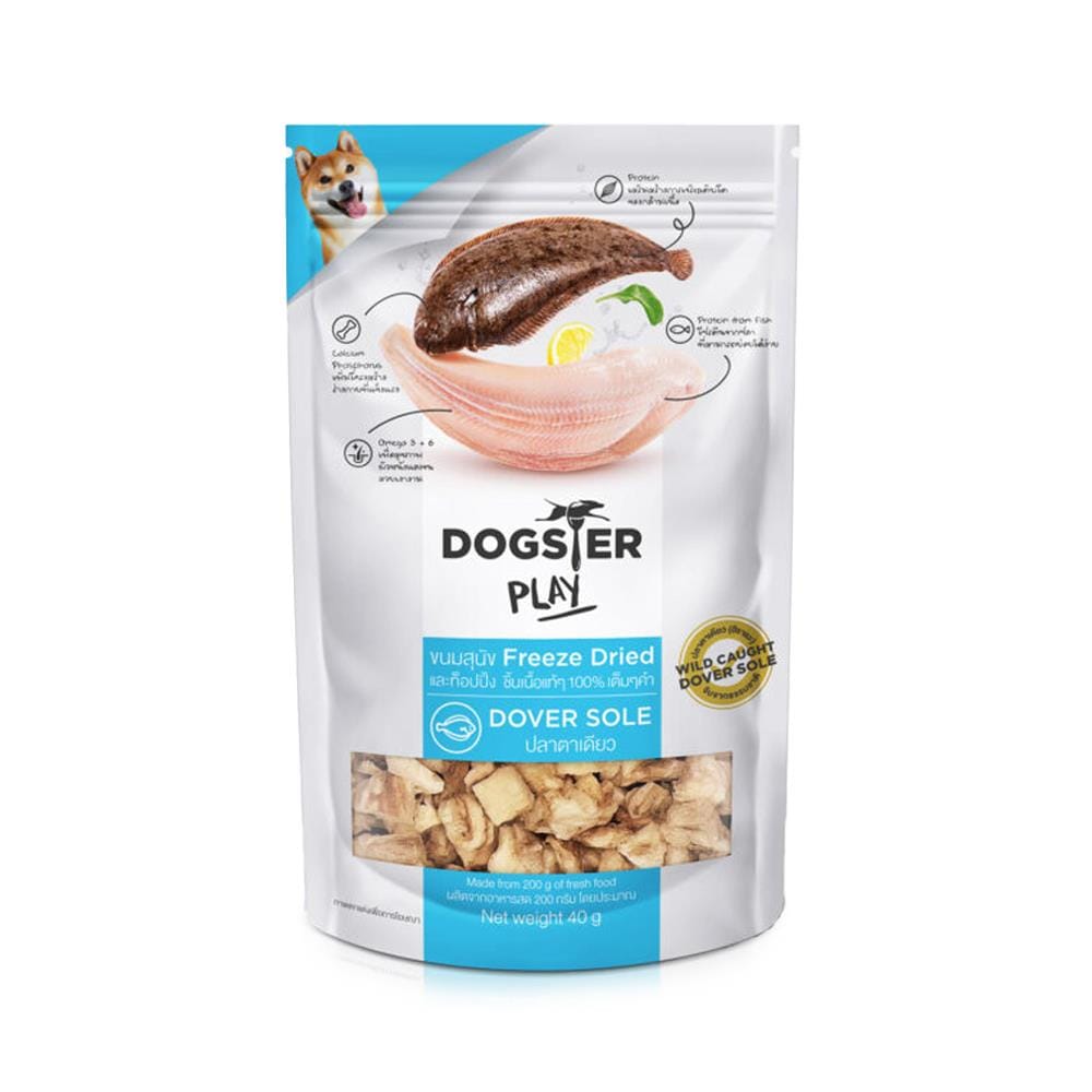 ขนมสุนัข DOGSTER PLAY สูตรปลาตาเดียว 40 ก.