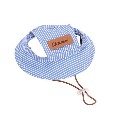 หมวกสัตว์เลี้ยง CLAWSET DENIM ลายทาง ไซซ์ S สีฟ้า_0