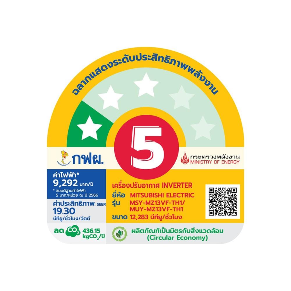 แอร์ผนัง MITSUBISHI MSY-MZ13VF 12283 บีทียู อินเวอร์เตอร์