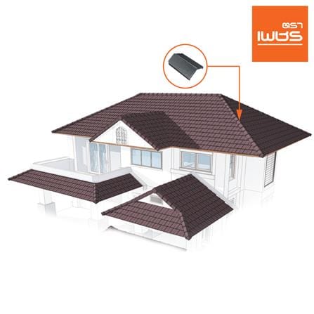 ครอบสันตะเข้อดามัส แบบเรียบ ตราเพชร 25x38.4 ซม. สีเทาอาร์กติก_1