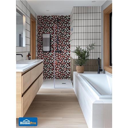 โมเสคแก้ว 30x30 ซม. DURAGRES ราวดี้ เรด สมอล_4