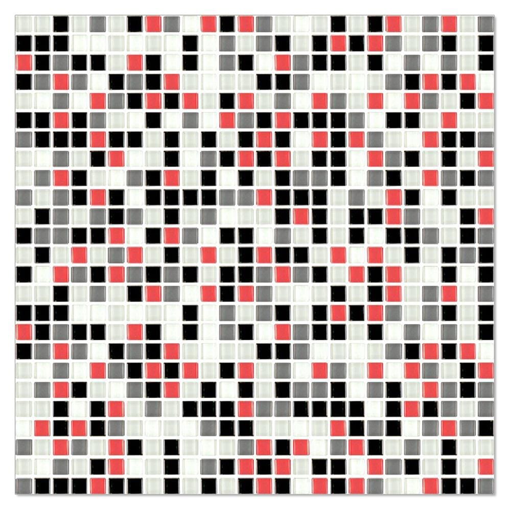โมเสคแก้ว 30x30 ซม. DURAGRES เรด แบล็ค
