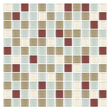 โมเสคแก้ว 30x30 ซม. DURAGRES มิก ดาร์ก บราวน์_0