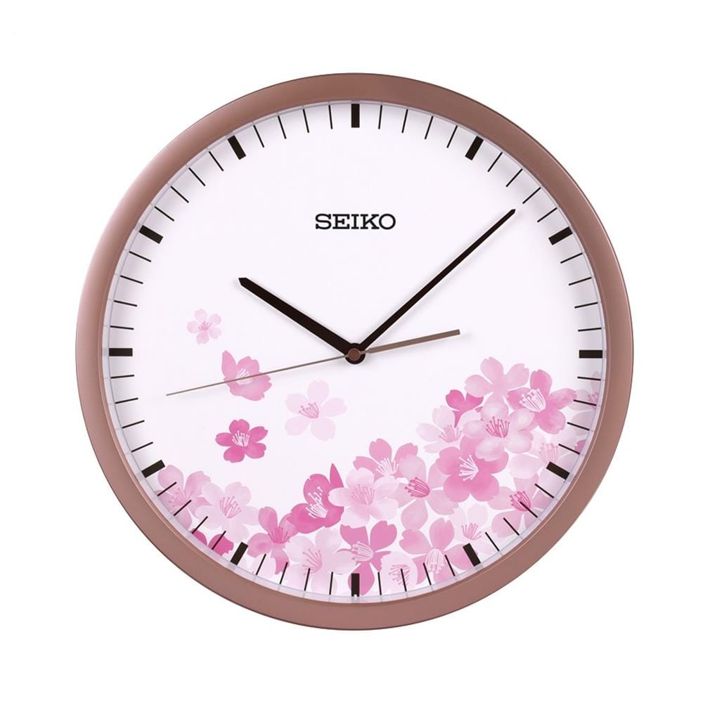 นาฬิกาแขวน SEIKO CLOCKS PIA020P 14.1 นิ้ว สีชมพู/ขาว