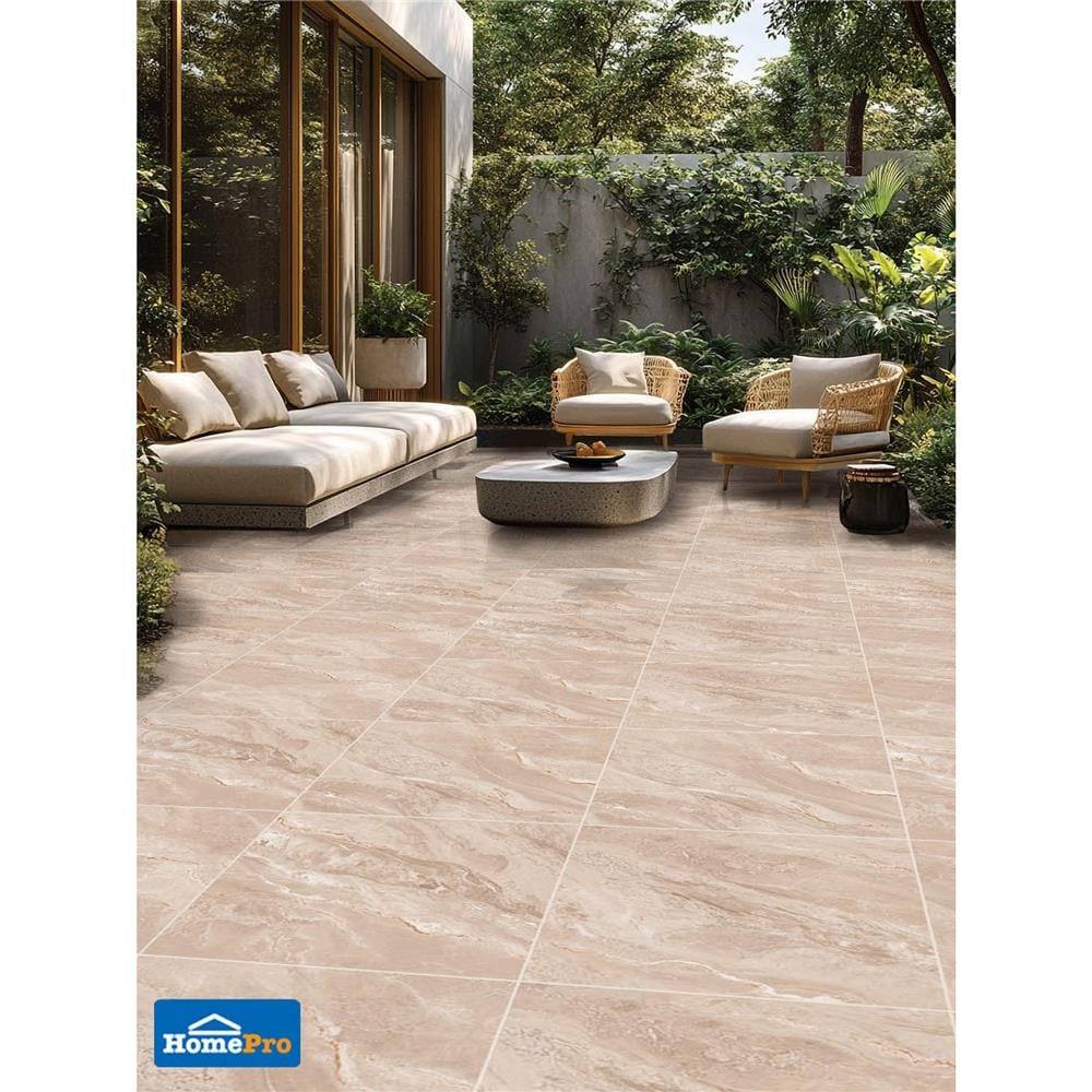 กระเบื้องพื้นพอร์ซเลน 60x60 ซม. CERGRES อารีนัล น้ำตาล A 1.44 ตร.ม.