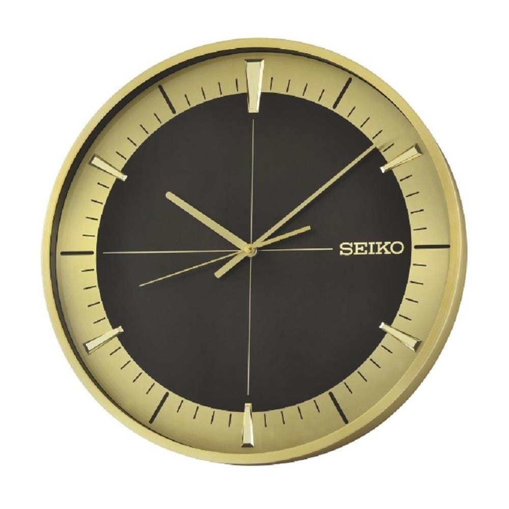 นาฬิกาแขวน SEIKO CLOCKS QXA840G 15.9 นิ้ว ฺสีดำ/ทอง