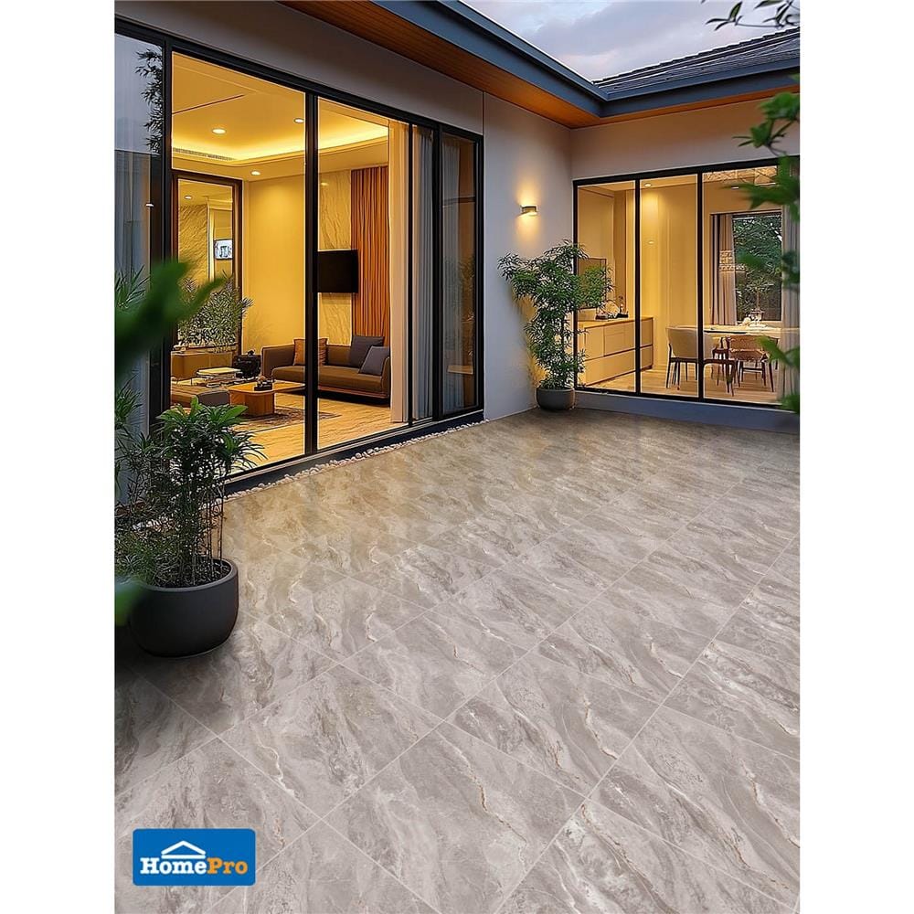 กระเบื้องพื้นพอร์ซเลน 60x60 ซม. CERGRES อารีนัล เทาอ่อน A 1.44 ตร.ม.