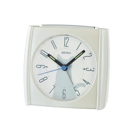 นาฬิกาปลุก SEIKO CLOCKS QHE209W 3.3X3.5 นิ้ว สีขาว_0
