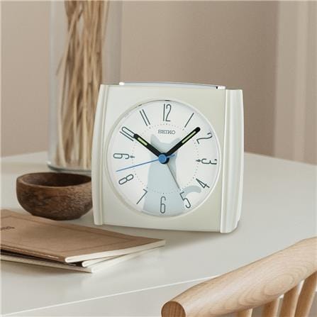 นาฬิกาปลุก SEIKO CLOCKS QHE209W 3.3X3.5 นิ้ว สีขาว_4