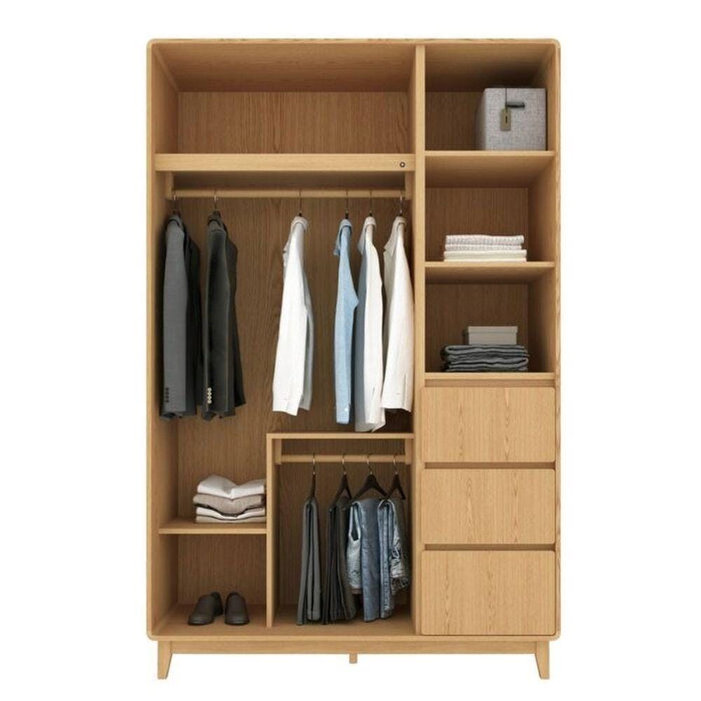ตู้เสื้อผ้า 3 บานเปิด SB FURNITURE 19217667 148 ซม. สี MONACO OAK