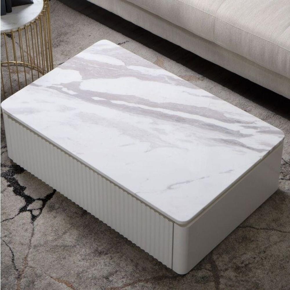 โต๊ะกลาง SB FURNITURE GALAR 19214861 98 ซม. สีขาว