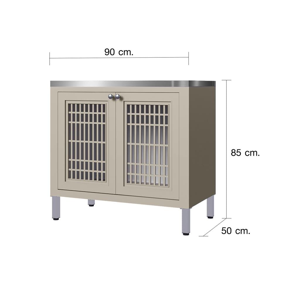 ตู้ตั้งพื้นท็อปเรียบ CABIN SANDY 90x85 ซม. สีเบจ