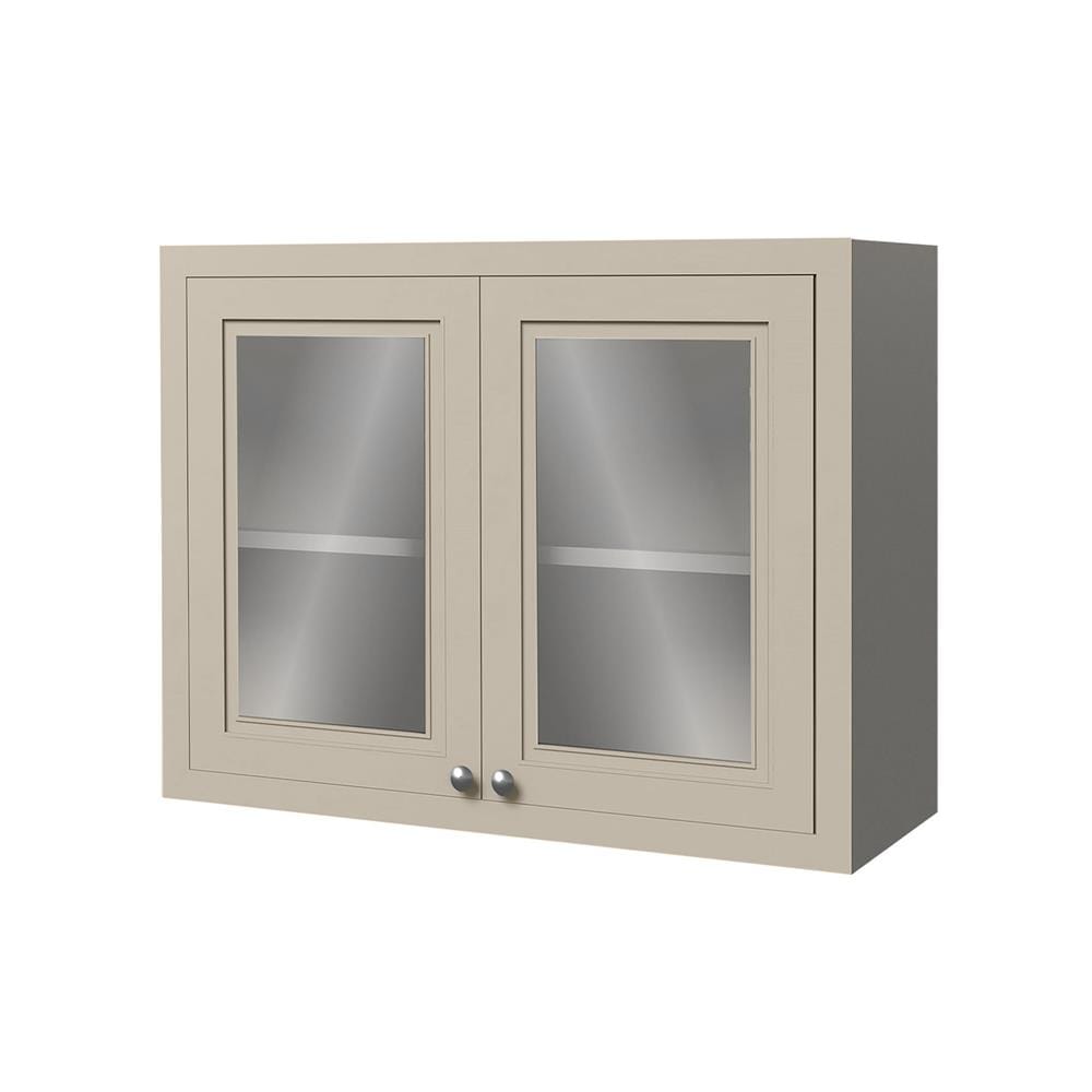ตู้แขวนบานกระจกคู่ CABIN SANDY 88x68 ซม. สีเบจ