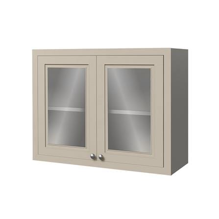 ตู้แขวนบานกระจกคู่ CABIN SANDY 88x68 ซม. สีเบจ_1