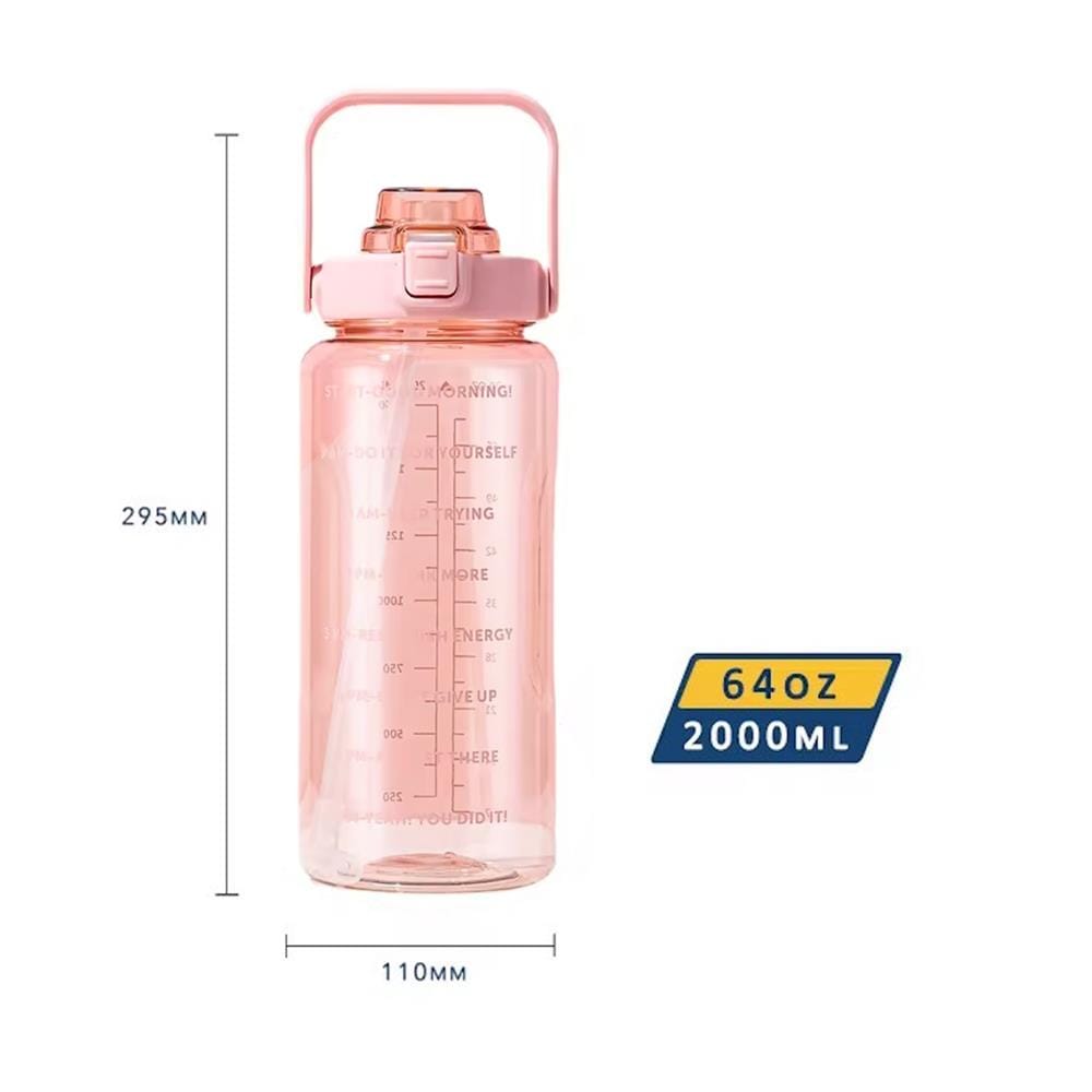 กระบอกน้ำพลาสติก TRITAN HANSEN 2 ลิตร สีชมพู