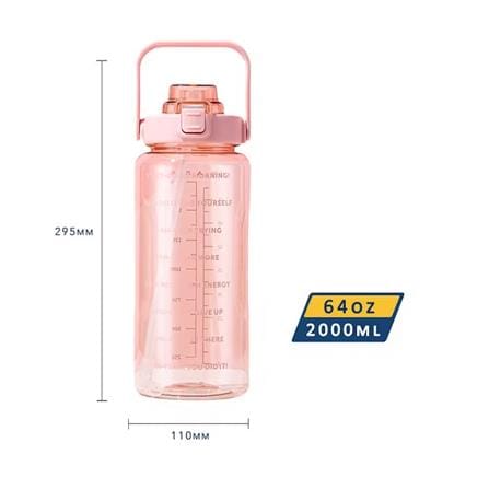 กระบอกน้ำพลาสติก TRITAN HANSEN 2 ลิตร สีชมพู_2