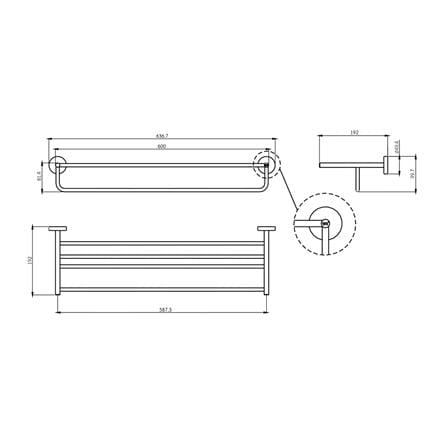 ชั้นวางพร้อมราว WS TS-5212-60 สเตนเลส_1