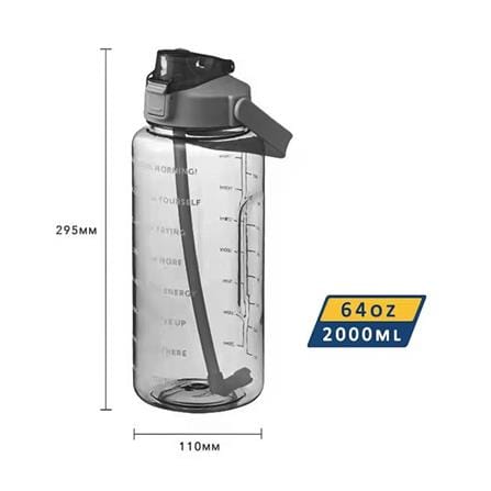 กระบอกน้ำพลาสติก TRITAN HANSEN 2 ลิตร สีดำ_3