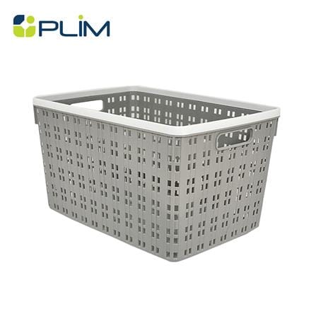 ตะกร้าผ้าเหลี่ยม PLIM FLOW HH-1256 SIZE L สีเทา_0
