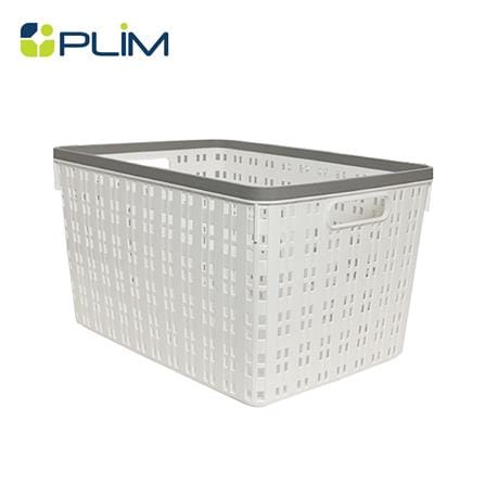 ตะกร้าผ้าเหลี่ยม PLIM FLOW HH-1256 SIZE L สีขาว_0