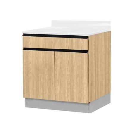 ตู้ตั้งพื้นท็อปเรียบ TSS W SANKI THE KITCHEN PRO 61.5 ซม. สีเชอร์รี่คาปูชิโน_1