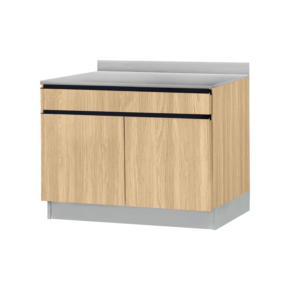 ตู้ตั้งพื้นท็อปเรียบ SL SANKI THE KITCHEN PRO 101.5 ซม. สีเชอร์รี่คาปูชิโน