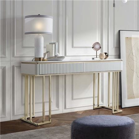 โต๊ะคอนโซล SB FURNITURE GALAR 19215728 150 ซม. สีขาว/ทอง_1