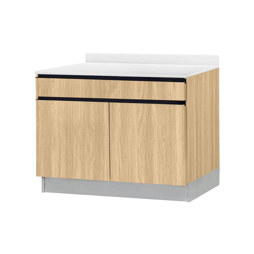 ตู้ตั้งพื้นท็อปเรียบ TSS W SANKI THE KITCHEN PRO 101.5 ซม. สีเชอร์รี่คาปูชิโน