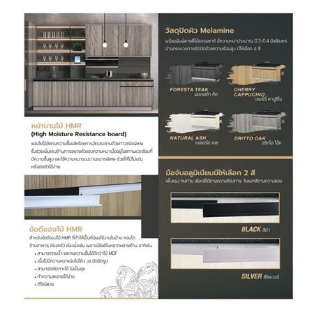 ตู้ตั้งพื้นท็อปเรียบ TSS W SANKI THE KITCHEN PRO 101.5 ซม. สีเนเชอรัลแอช_3