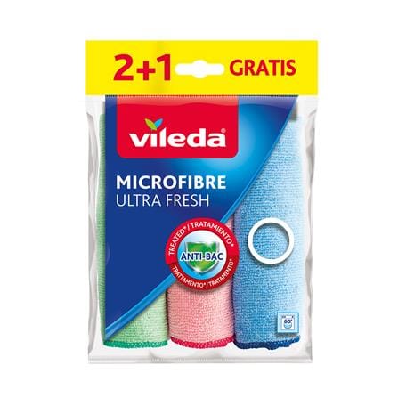 ผ้าไมโครไฟเบอร์ VILEDA ULTRA FRESH 30X30 ซม. (แพ็ก 3 ชิ้น)_0