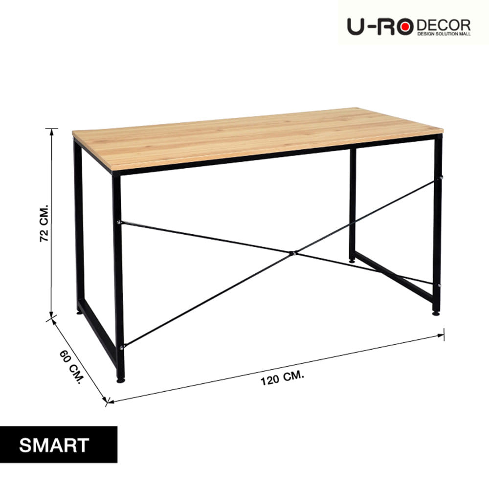 โต๊ะทำงาน U-RO DECOR SMART 120 ซม. สี LIGHT OAK