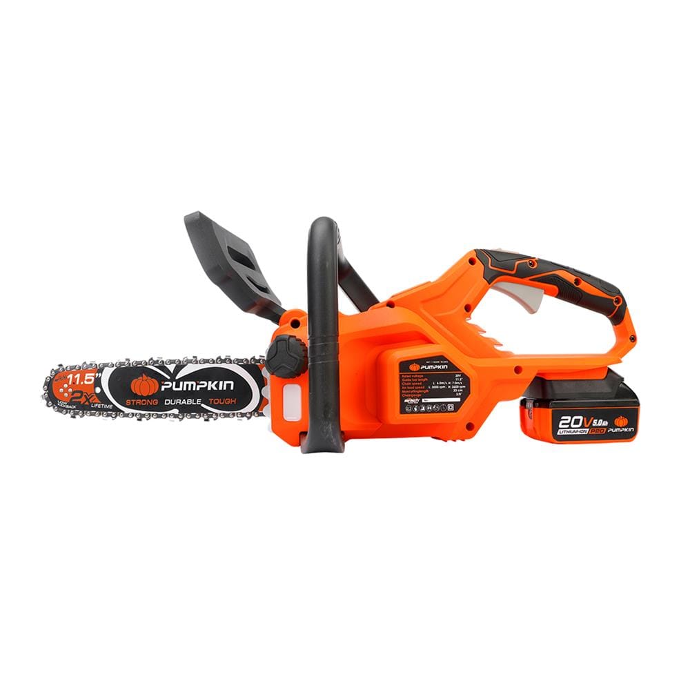 เลื่อยโซ่ไร้สาย (พร้อมแบตเตอรี่) PUMPKIN INF-115CSB-501K 11.5 นิ้ว 20 โวลต์