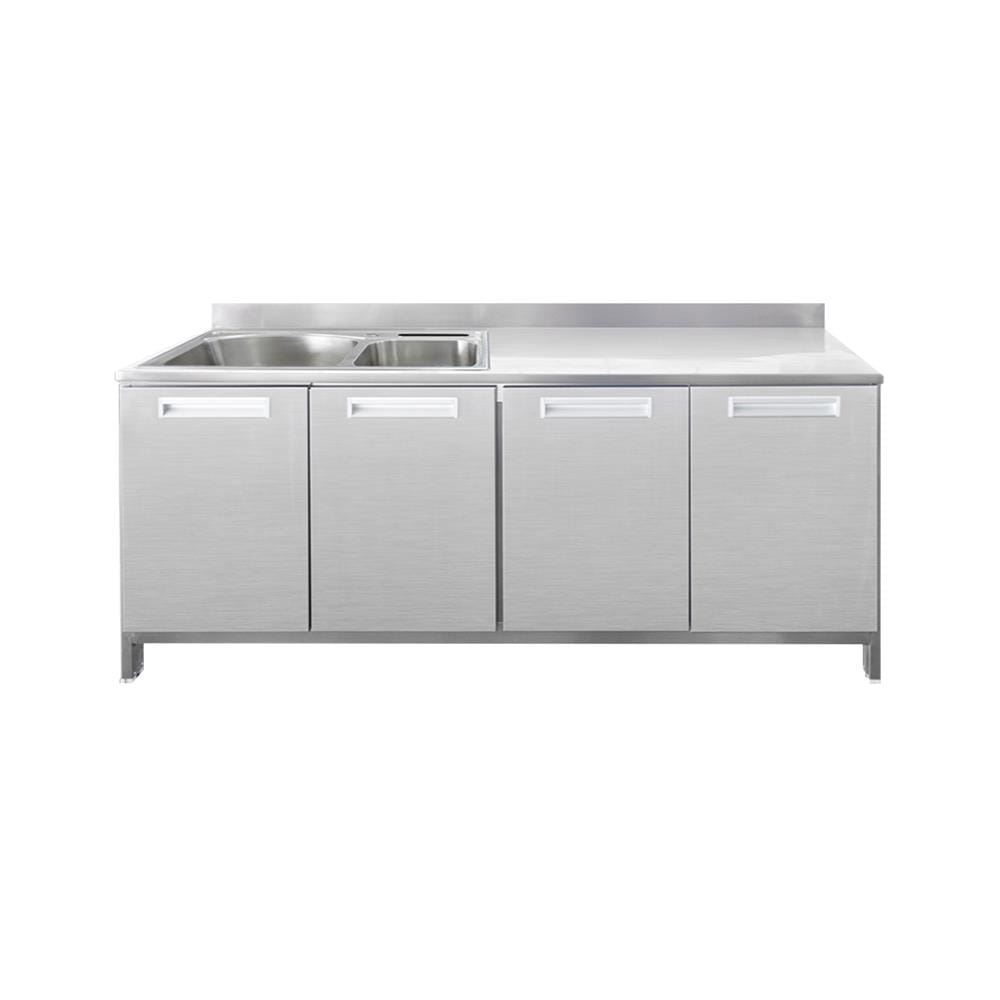 ตู้ตั้งพื้นท็อปซิงค์ 2 หลุม SANKI CLEAN KITCHEN SMC-NS2 180 ซม.