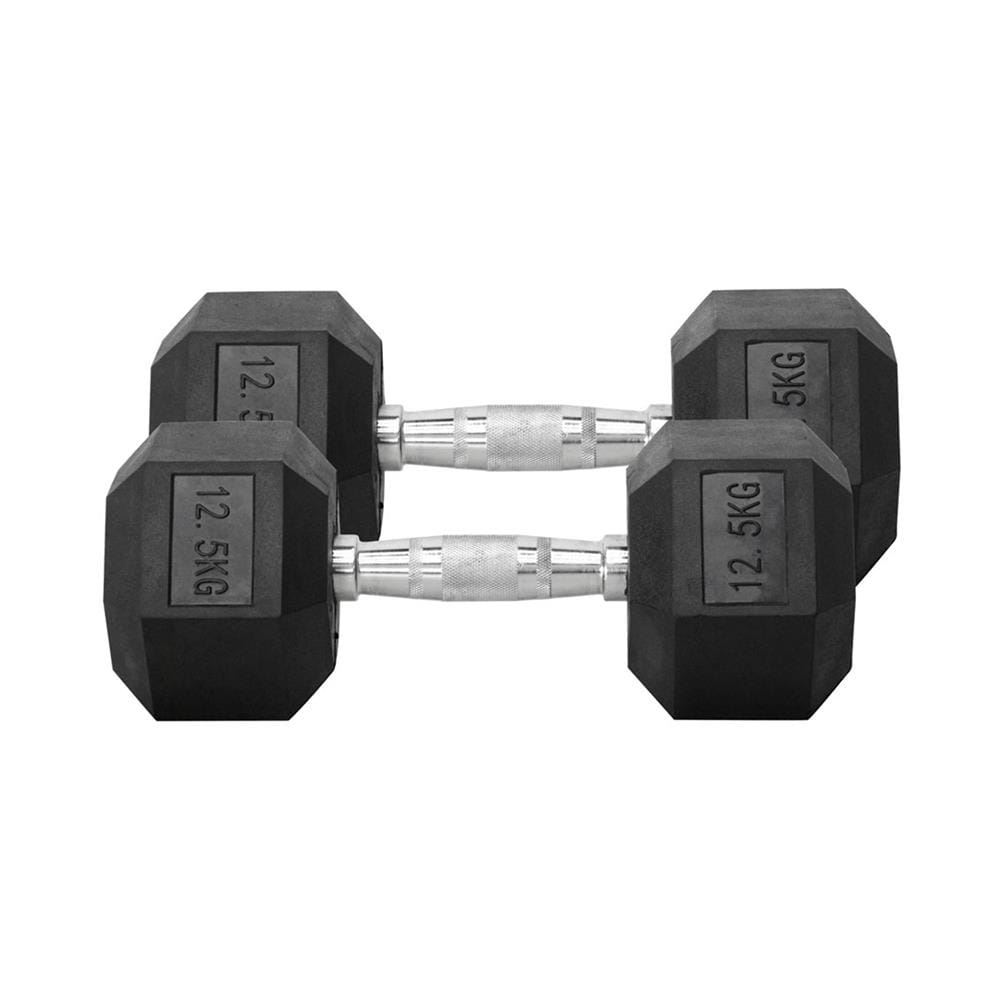 ดัมเบลหกเหลี่ยม หุ้มยาง IRONTEC 12.5 กก. (1 คู่)