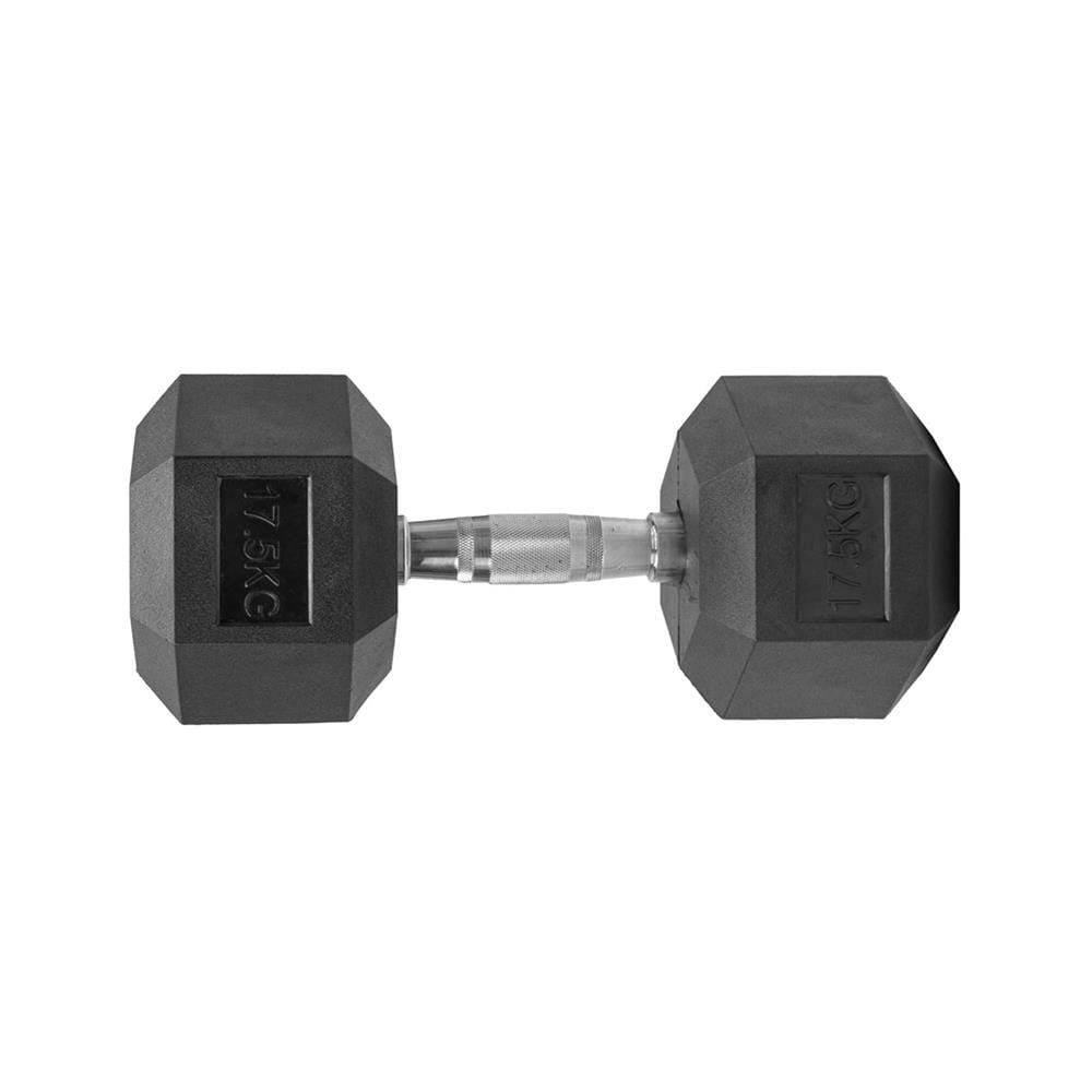 ดัมเบลหกเหลี่ยม หุ้มยาง IRONTEC 17.5 กก. (1 ข้าง)