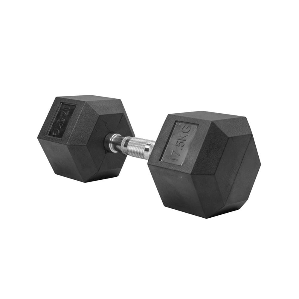 ดัมเบลหกเหลี่ยม หุ้มยาง IRONTEC 17.5 กก. (1 ข้าง)