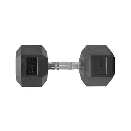 ดัมเบลหกเหลี่ยม หุ้มยาง IRONTEC 17.5 กก. (1 ข้าง)_0