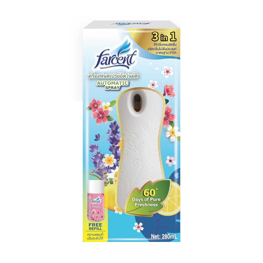 เครื่องพ่นสเปรย์อัตโนมัติพร้อมรีฟิล FARCENT 280 มล. CHEERY BLOSSOM