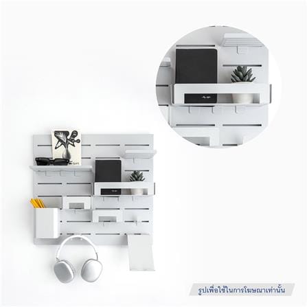 แผ่นชั้นวางของเหล็ก SPACEMAKER 25X8.9X5.1 ซม. สีขาว_2