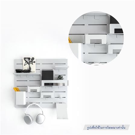 แผ่นชั้นวางของเหล็ก SPACEMAKER 12.4X8.9X5.1 ซม. สีดำ_2