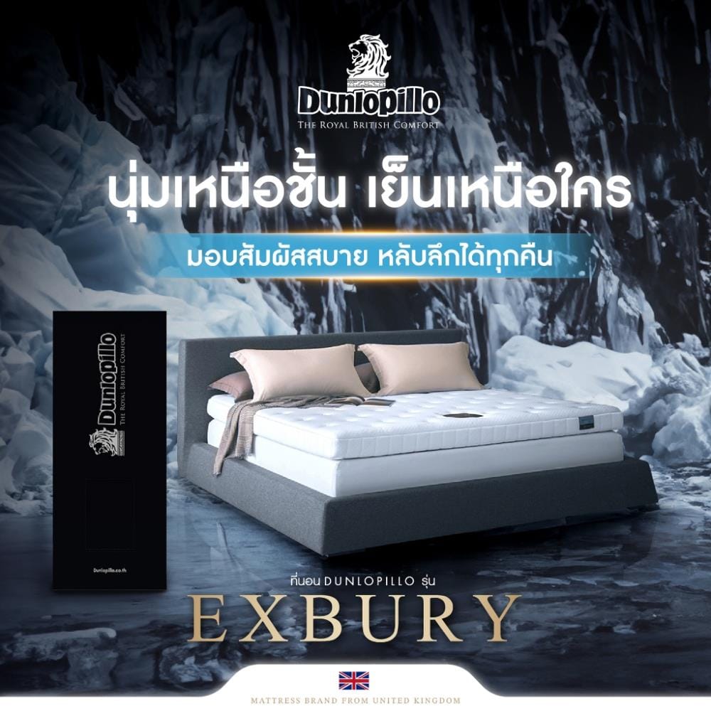 แผ่นรองนอน 3.5 ฟุต DUNLOPILLO EXBURY