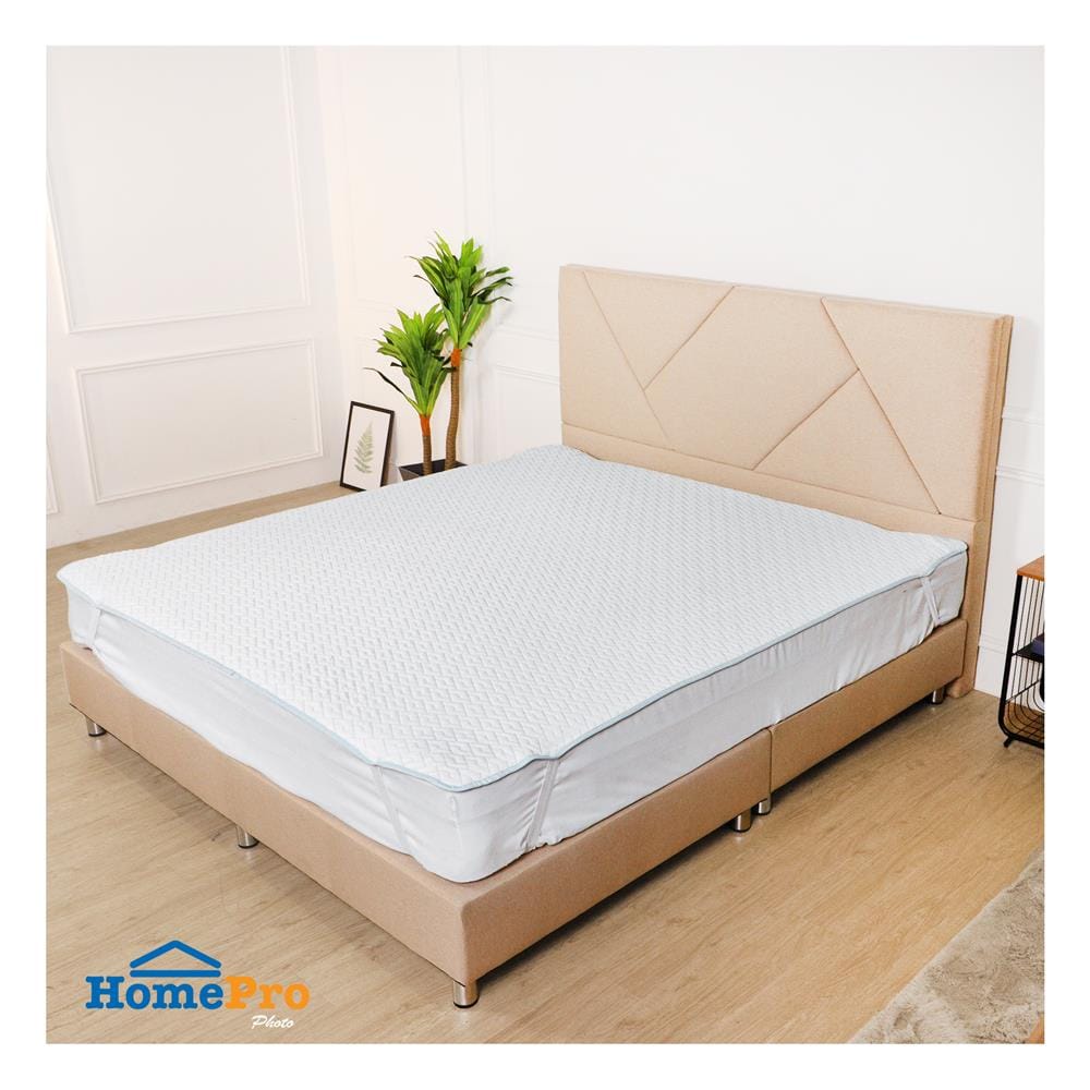 ผ้ารองกันเปื้อน QUEEN SIZE HOME LIVING STYLE WATERPROOF COOLING สีขาว