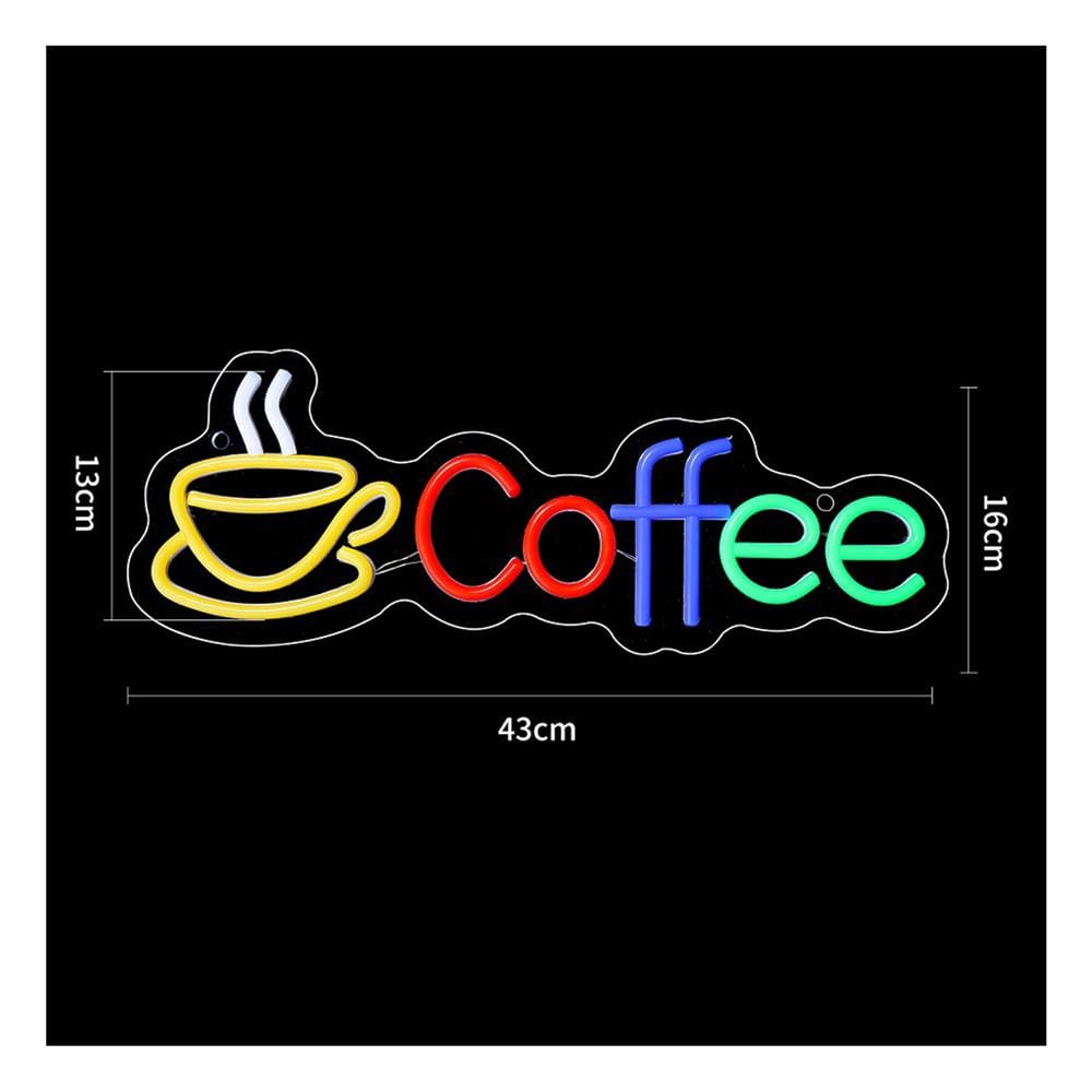 ป้ายไฟ LED CARINI MS24022 COFFEE สีเหลือง/เขียว/แดง/น้ำเงิน
